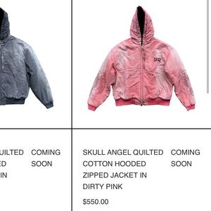 Rare Quilted Cotton Hooded Bomber Jacket in Died Pink $550 Retail